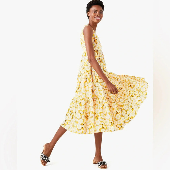 NWT Kate Spade Kate Daisy Poplin Vineyard Midi - Picture 2 of 11